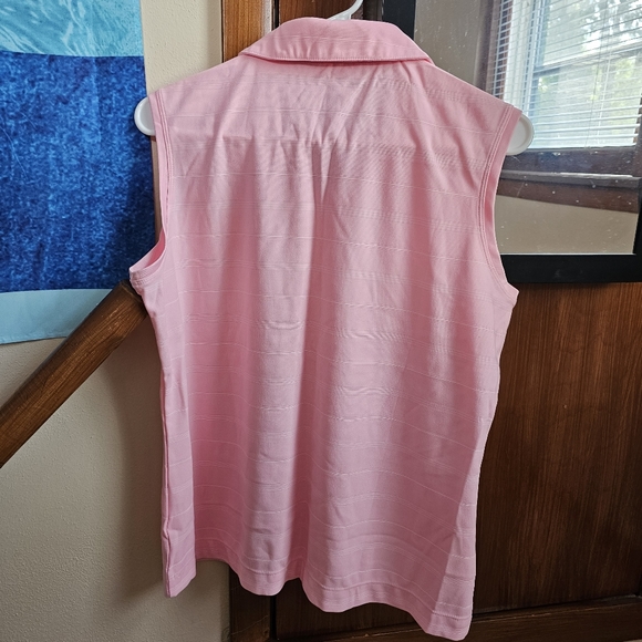 Nike Dri-Fit Women's Striped Collared Athletic Tank Top - Size L - Picture 4 of 6